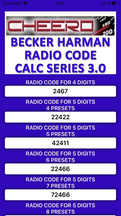 RADIO CODE for BECKER Screenshot