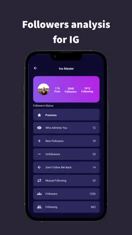 Game screenshot InsMaster - Follower Analyzer mod apk