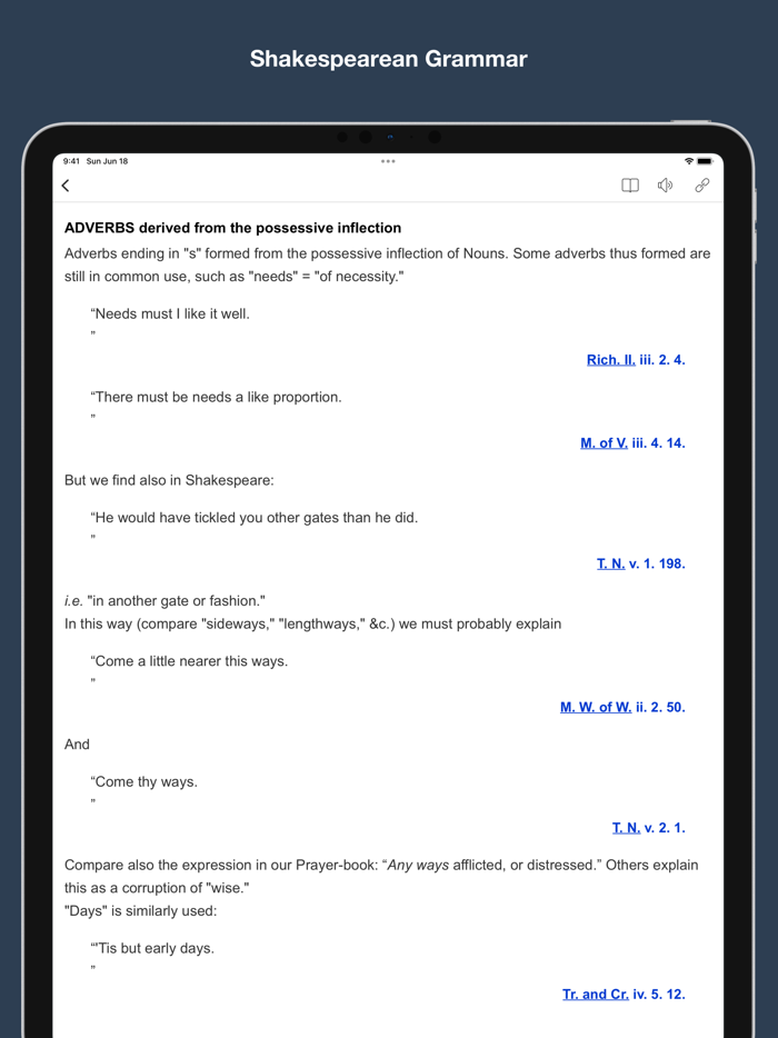 A Shakespearean Grammar