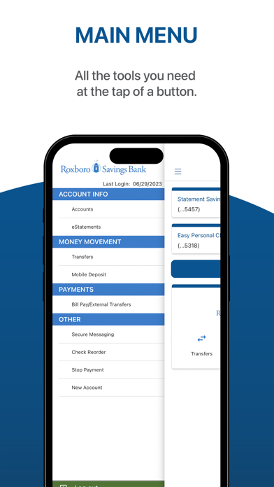 Roxboro Savings Bank Screenshot