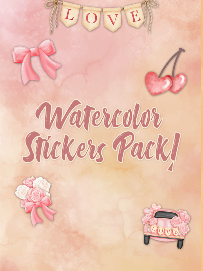 Watercolor Stickers Pack