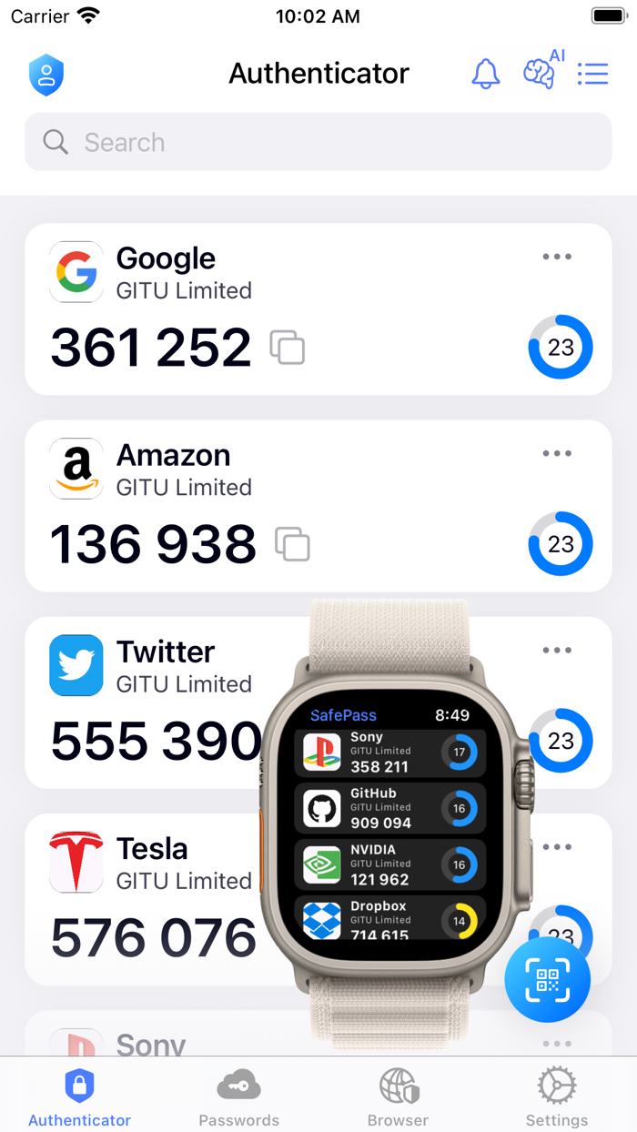 SafePass Authenticator App