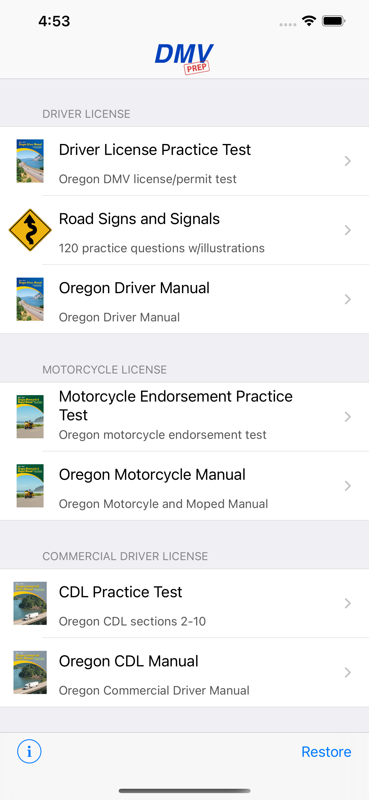 Oregon DMV Test Prep
