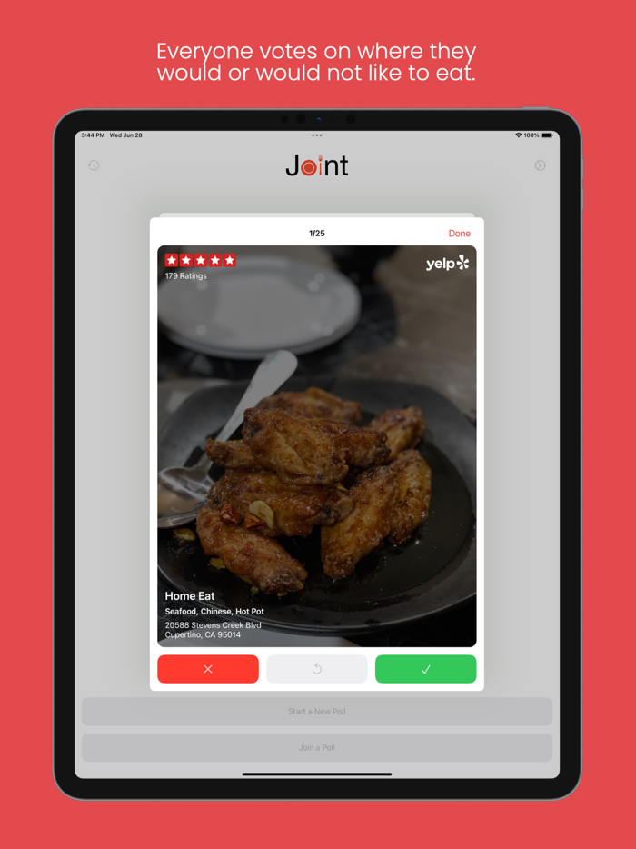 Joint Choose a Restaurant