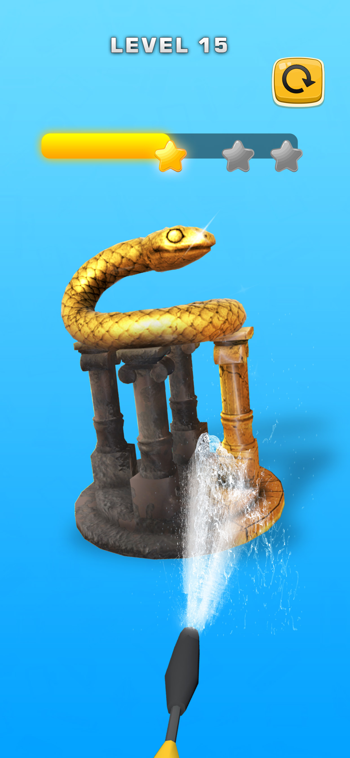 Power washer cleaner simulator