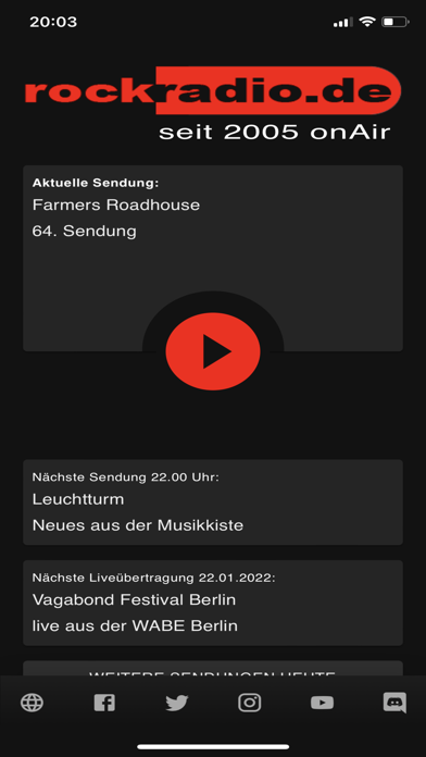 Rockradio.de Screenshot