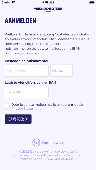 VriendenLoterij Goal Alert Screenshot