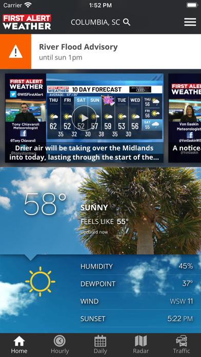 WIS News 10 FirstAlert Weather Screenshot