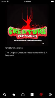 creature features network iphone screenshot 2