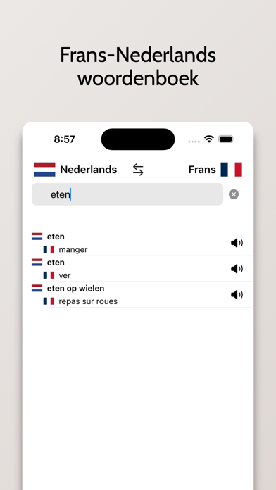 Frans/Nederlands woordenboek Screenshot