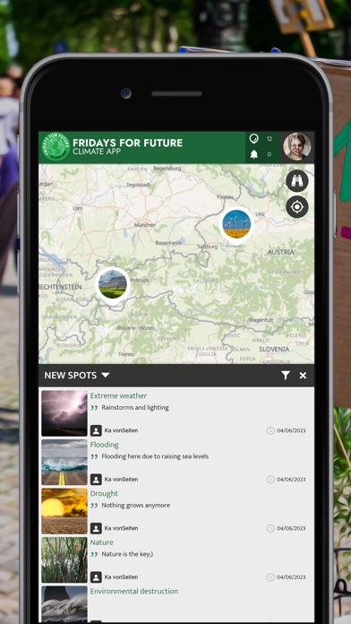 FRIDAYS FOR FUTURE Climate App Screenshot