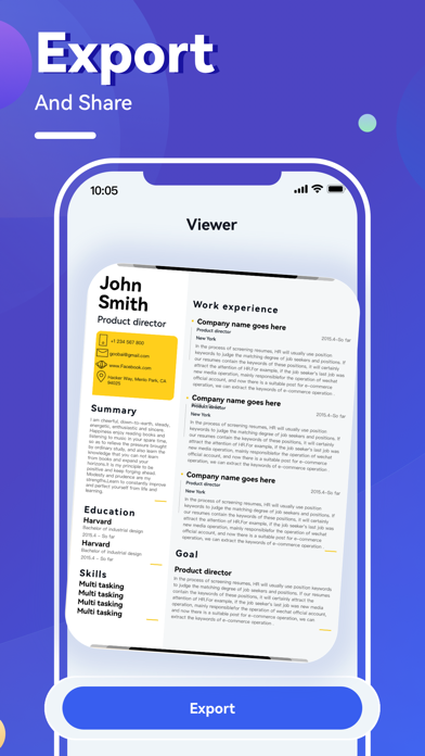 Resume Creator: CV Resume Make Screenshot