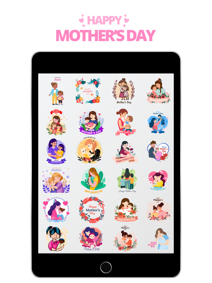 Mothers Day Wishes and Stickers