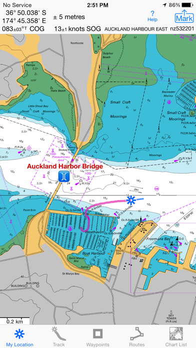 iSailGPS NZ : NZ Marine Charts Screenshot