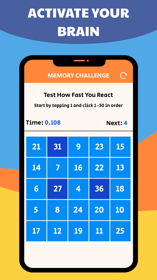 Memory Challenge: From 1 to 50 - 1.0.1 - (iOS)