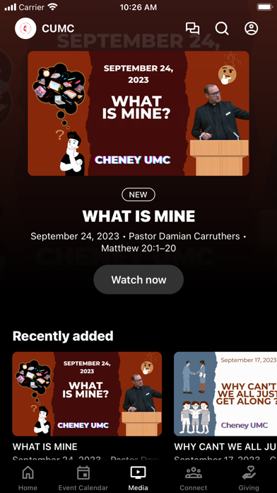 Cheney United Methodist Church Screenshot