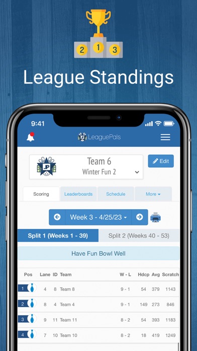 LeaguePals Screenshot