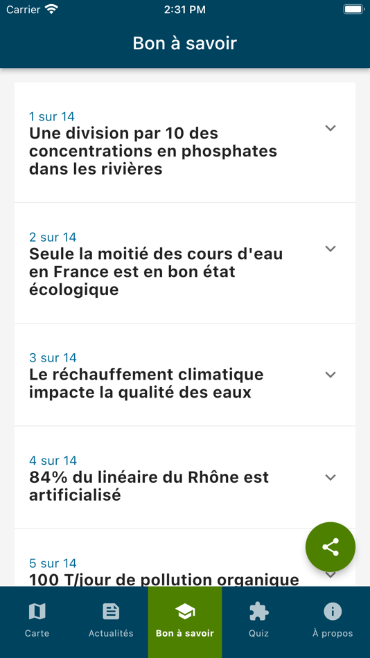 #9. Qualité Rivière (iOS) 由: Agence de l'eau Rhône Méditerranée Corse
