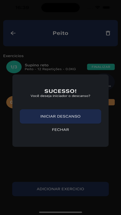 Meu Treino - Ficha de treino Screenshot