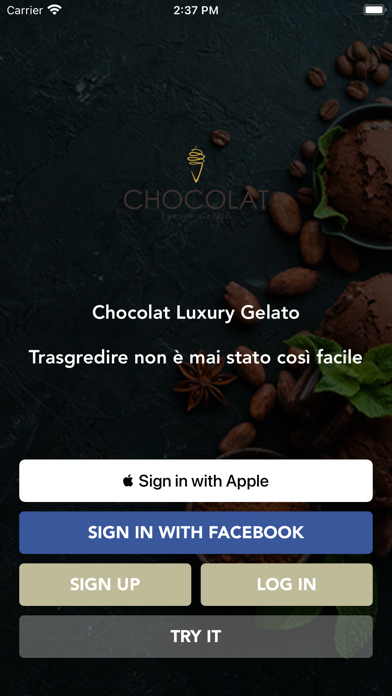 Chocolat Luxury Gelato Screenshot