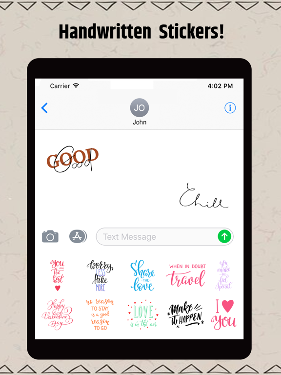 Handwritten Stickers! iPad screenshot