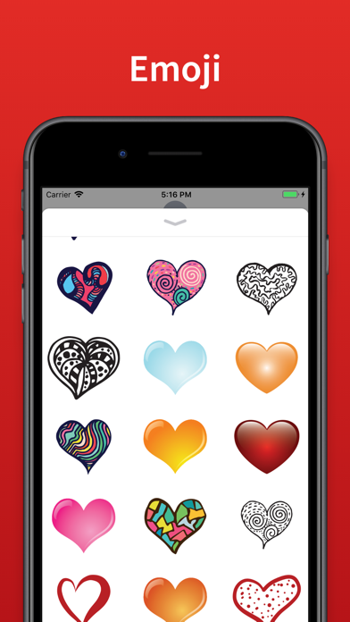 Hearts stickers and emoji Love Screenshot