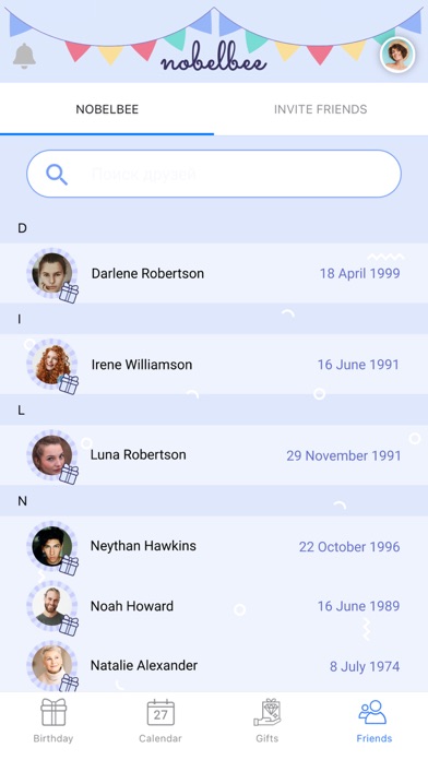 Nobelbee: Birthday Reminder Screenshot
