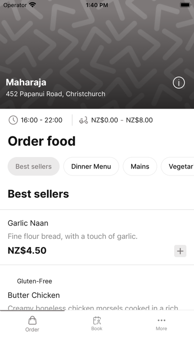 Maharaja Indian Restaurant Screenshot