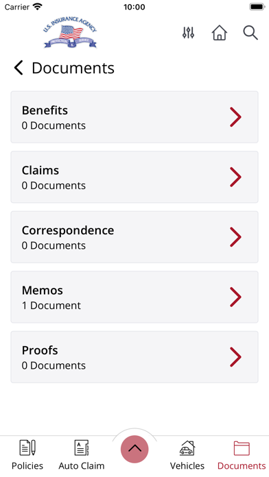 U.S. Insurance Agency Screenshot