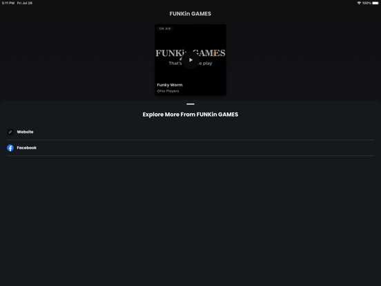 FUNKin GAMES music channel iPad screenshot 3 - Music app