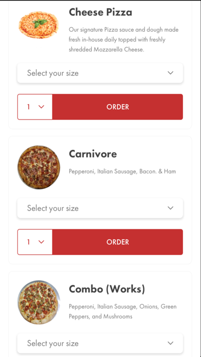 4th Street Pizza Online iPhone screenshot 2 - Food & Drink app