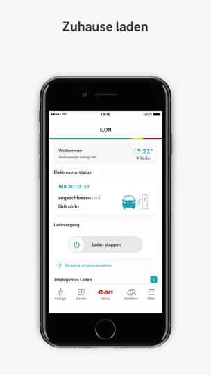 Screenshot von E.ON Home auf dem iPhone 8