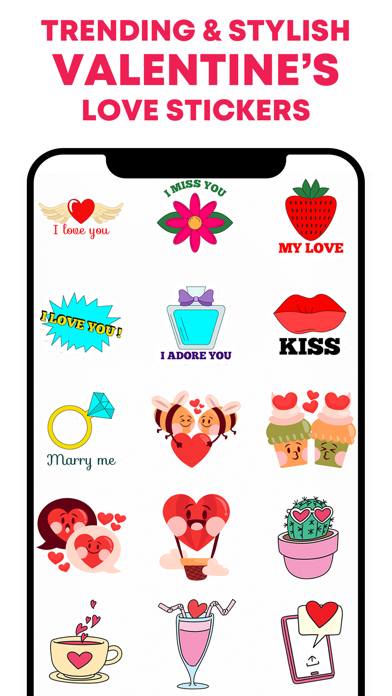 Screenshot #2 pour Valentine's Cute Love Stickers