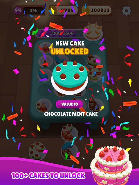 Cake Sort: 3D Color Puzzle iPad screenshot 5 - Games app