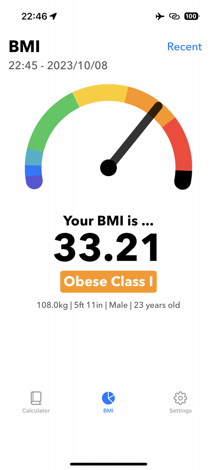 BMI Calculator and Tracker App