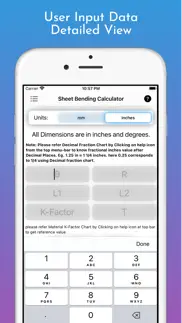 sheet bending calculator pro iPhone Captures Décran 3