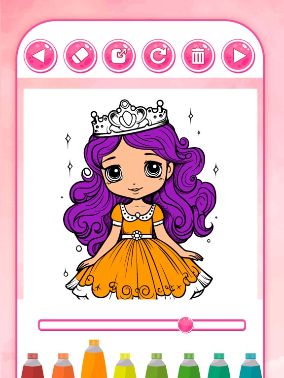 Drawing princess learning game iPad screenshot 4 - Entertainment app