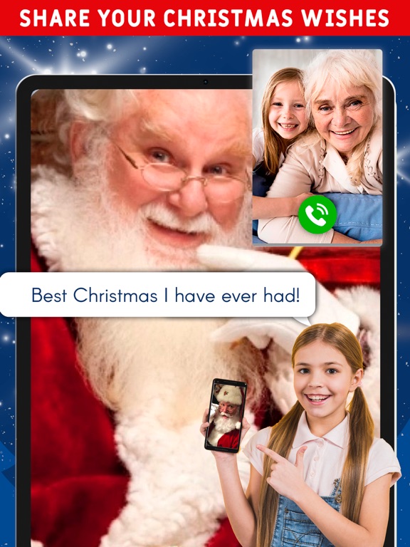 Santa phone call – Xmas Chat iPad screenshot 3 - Entertainment app
