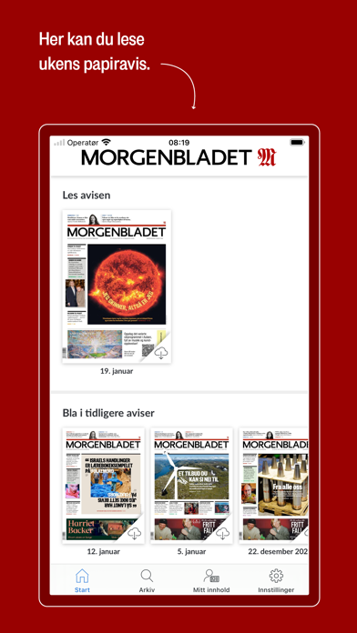 Morgenbladet Screenshot
