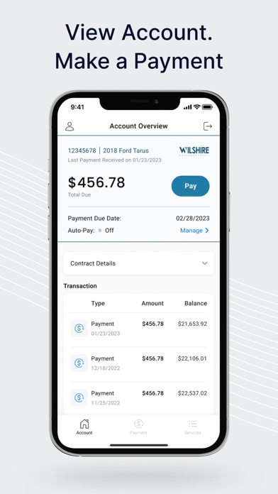 WCC MyAccount Screenshot