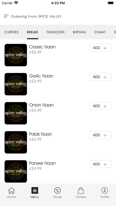 SPICE VALLEY INDIAN CUISINE Screenshot