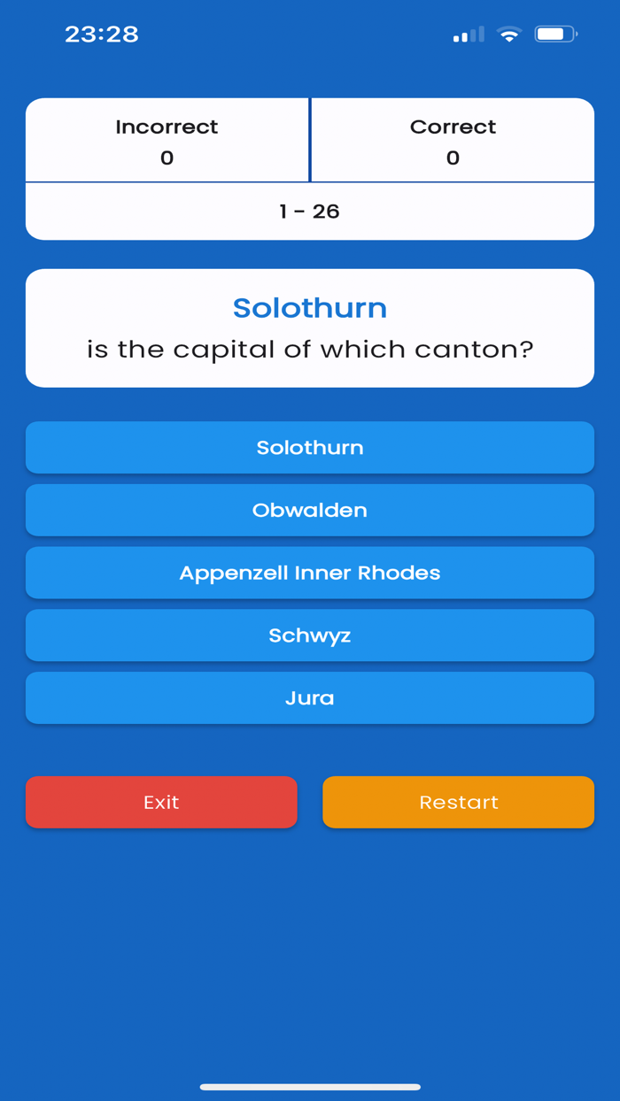 Cantons of Switzerland - Quiz