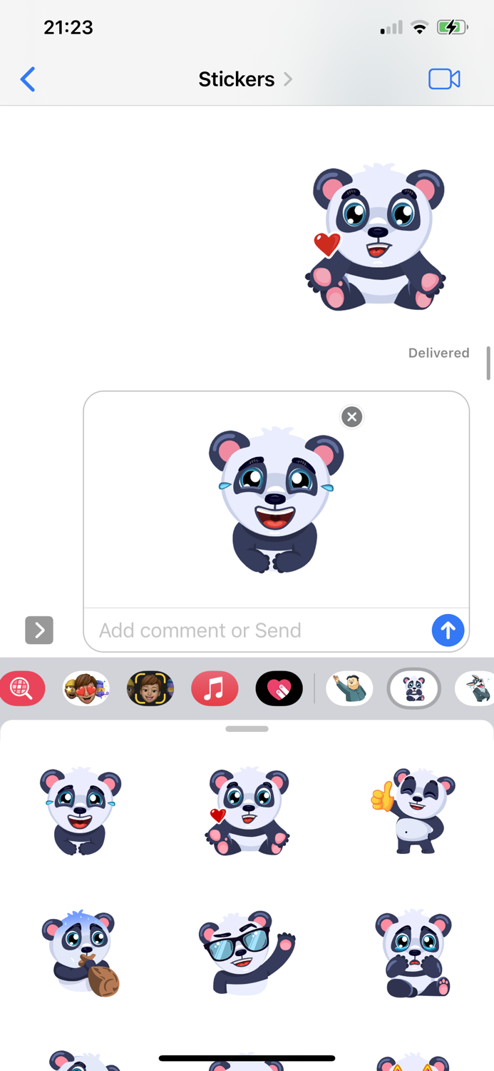 Baby Panda Emoji Funny Sticker