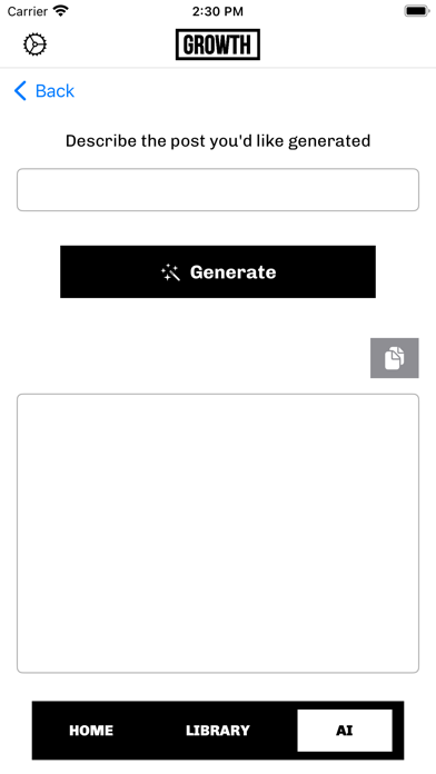 The Growth App Screenshot