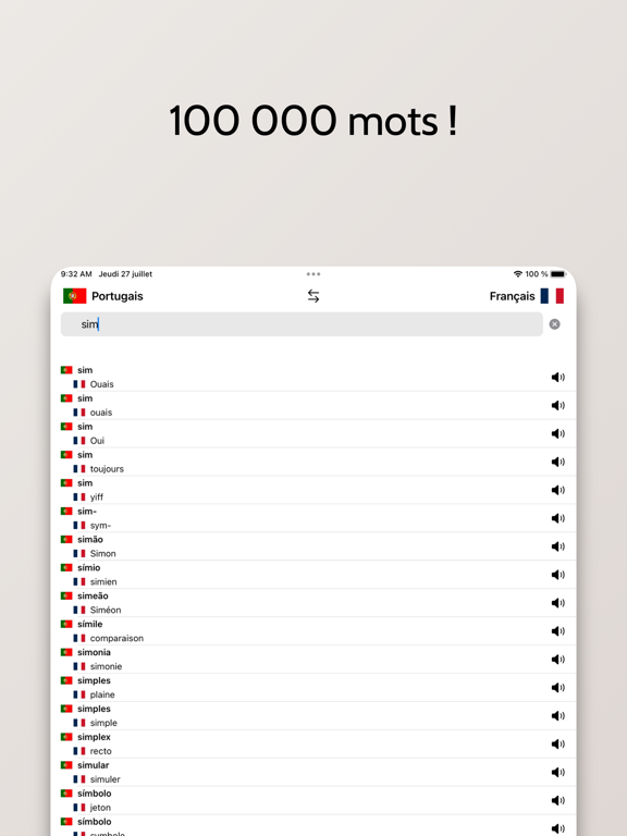 Screenshot #6 pour Dictionnaire Portugais