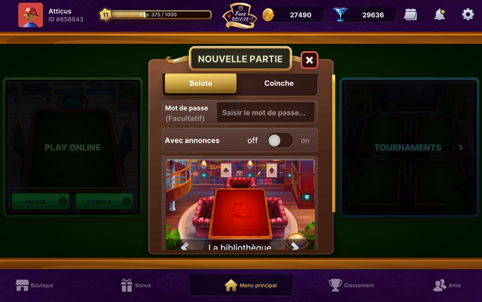 FaceBelote - Belote and Coinche