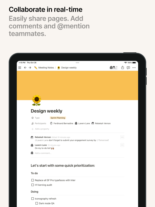 ‎Notion - notes, docs, tasks Screenshot