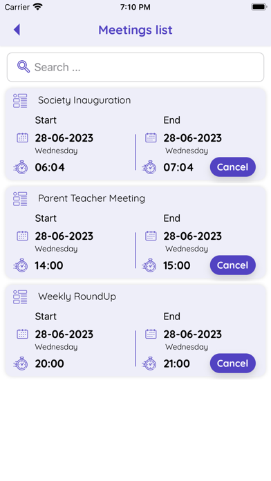MeetMeet App Screenshot