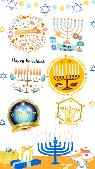 Screenshot #2 pour Happy Hanukkah Stickers ^^