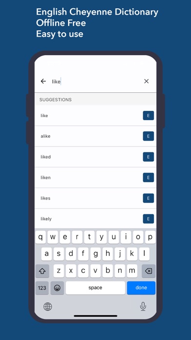 English Cheyenne Dictionary Screenshot